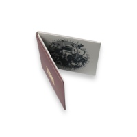 Dompet CD Lipat 8 Panel Bergaya Vintage dengan Foto & Lirik Cetak untuk Kemasan Album Musik Dua Disk