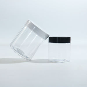 50ml 80ml 100ml 120ml 150ml 200ml 250ml 500ml 8 oz PS PET 클리어 화장품 크림 항아리 플라스틱 바디 스크럽 용기 - Product Image 1