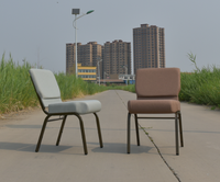 Chaises d'église en tissu de style moderne, empilables, rembourrées, pour l'école, le théâtre, l'hôpital