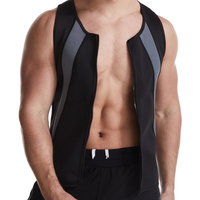 Gilet de sudation pour homme, ceinture amincissante, combinaison de sudation en néoprène chaud, corset, body shaper, débardeur zippé, t-shirt d'entraînement