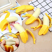 Jouet à presser en forme de banane pelable, en PU souple, gadget anti-stress, jouet créatif de décompression et de farce pour cadeau ou fournitures de fête