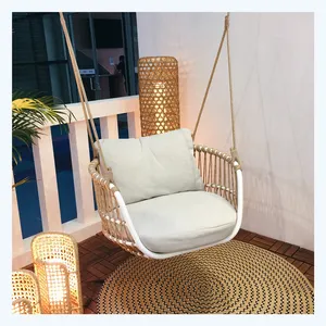 Cadeira de pendurar em ovos, cadeira moderna de varanda com varanda resistente ao tempo para pátio balanço e mobília ao ar livre