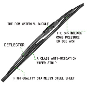 Balais d'essuie-glace Bozhi avec adaptateur universel et adaptateur en U, accessoires pour Hyundai Elantra <span class=keywords><strong>2022</strong></span> - Balais d'essuie-glace - Product Image 3