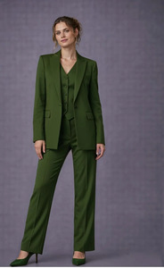 Conjunto de Traje de Tres Piezas para Mujer al por Mayor, Traje de Pantalón para Invitadas de Boda con Blazer, Chaleco y Pantalones a Medida, Atuendo Formal de Moda - Product Image 4