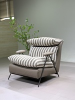 Canapé/Chaise de salon moderne en métal extensible avec coussin amovible et lavable pour hôtels, cafés, appartements, chambres, salles à manger, salons familiaux