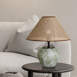 Nueva lámpara de mesa de cerámica Retro de estilo chino, luz nocturna para sala de estar, estudio, Hotel, sala de juntas, Vela decorativa de ambiente - Product Image 4