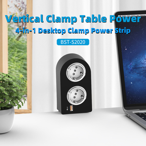 Oferta exclusiva Abrazadera DE LA UE en tomas de corriente de borde de escritorio Toma de escritorio vertical de <span class=keywords><strong>3</strong></span> vías con plástico PD20W tipo C - Product Image 5