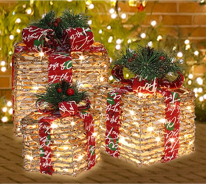 Sea Grass Woven Light Reusable Gift Box Snowflake <b>Ribbon</b> Ornament Set for Graduation Thanksgiving Christmas Valentine's Day Home - Product Image 6