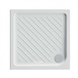 Plato de Ducha Cuadrado Dolomite Gemma Cerámica 75 x 75 cm, Altura 7 cm, con Ranuras de Drenaje para Baño - Product Image 2