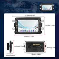 Autoradio Android Podofo pour Dacia Renault LADA 7 pouces 2+64 Go, CarPlay, Android Auto, BT, GPS, WiFi, livraison gratuite