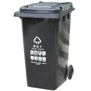 Large Capacity Portable HDPE Plastic Recycle Garbage Bin With Wheels