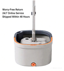 Mopa Cuadrada de Microfibra con Cubeta, Separación de Aguas Residuales, Lavado de Manos Libres, con 2 Almohadillas de Mopa, Envío en 48 Horas para Limpieza del Hogar - Product Image 2