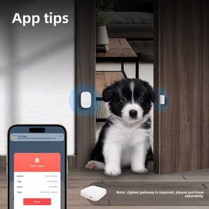 Sensor Magnetik Pintu & Jendela Graffiti Smart Home ZigBee dengan Tampilan Aplikasi <span class=keywords><strong>Alarm</strong></span> Keamanan Nirkabel Tanpa Kamera Baterai CR2032 3V - Product Image 6