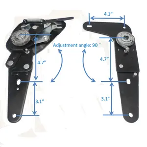 Assento reclinável universal com painel auxiliar substituível, reclinável manual para assentos de carro, reclinável para assento de carro