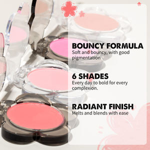 Palette de fard à joues crème et poudre OEM marque 3 en 1 fard à joues de maquillage à la gelée magique de couleur claire hautement pigmentée - Product Image 5