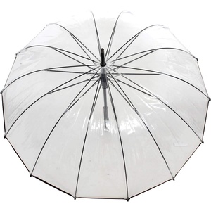 Adults' Cool Dome Umbrella Stained Glass Clear Full Body Long with Custom Cherry Blossom Design Transfer Golf Umbrella with logo - Product Image 2
