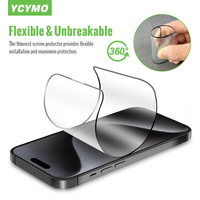 Protection d'écran en verre céramique hydrogel incassable avec application facile anti-poussière pour iPhone 12 13 14 15 16 17 Pro Max Plus