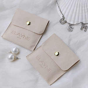 High Quality Custom Logo Luxury <b>Envelope</b> Earring Pouch Microfiber Water Resistant <b>Gift</b> Jewelry Packaging Bags - Product Image 2