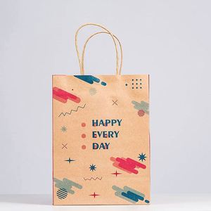 Bolsas de Regalo Pequeñas de Papel Kraft con Asas para Fiestas, Almuerzos Diarios, Boutiques, Tiendas de Comestibles, Bolsas de Compra de Papel Resistentes - Product Image 5