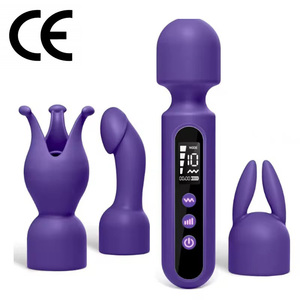 Coppia di giocattoli del sesso adulto 3 accessori Clit-Spot glande clitorideo stimolatore Dildo vibranti 10 modelli 4 velocità Display LCD per - Product Image 1