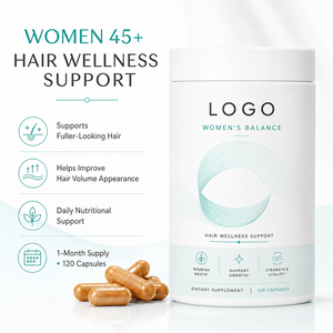 Cápsulas de Suplemento para el Cabello de Mujer con Fórmula Personalizada, Bajo MOQ, GMPC, Saw Palmetto, Ashwagandha, Anticaída, Fortalecimiento y Vitalidad - Product Image 3