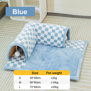 Luxus <span class=keywords><strong>2</strong></span> in 1 faltbares weiches Haustier bett Indoor Katzen tunnel bett Haustier Katzen zwinger Hundehütte Katzen tunnel Spielzeug - Product Image 3