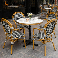 Chaise en rotin personnalisable, moderne et durable, empilable, pour restaurant, café, bistrot, jardin et terrasse