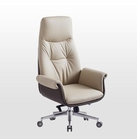 Chaise de bureau de direction moderne en cuir de luxe avec hauteur réglable, pivotante, inclinable, repose-jambes, confort optimal