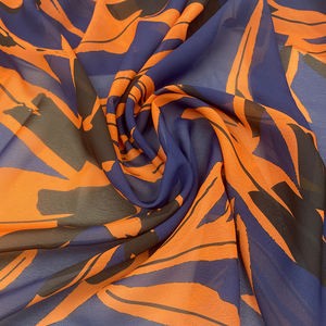 Kain Chiffon Anti-Statik Klasik dengan Cetakan Digital Motif Bunga Botani Ikan Koi Jepang untuk Pakaian Wanita dan Anak Perempuan serta Penggunaan Kerajinan - Product Image 2