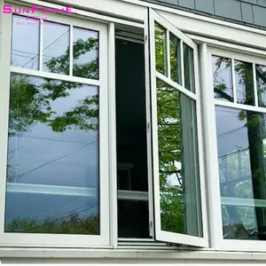 New combination thermally broken windows double glazed casement aluminum window