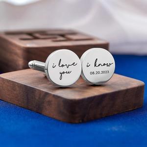 メーカー直販クラシックファッションプレミアムエレガントなビジネスギフトウェディングパーティー低Moqユニークなデザイン男性カフスボタン - Product Image 1