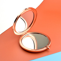 Miroir de poche compact de voyage avec grossissement 1X des deux côtés, miroir pliable portable, petit miroir à main, cadeau pour filles