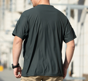 เสื้อยืดคอกลม DFT01 รุ่นซัมเมอร์ แขนสั้น มีกระเป๋าใส่ปากกา อุปกรณ์เสริม ไม้กายสิทธิ์ ป้ายชื่อ เหมาะสำหรับการฝึกกลุ่ม ชุดฤดูร้อนสำหรับผู้ชาย - Product Image 3