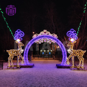 Arch Shape LED Decoration <b>Light</b> Motif <b>String</b> <b>Light</b> for Wedding & Garden Arch Display - Product Image 2
