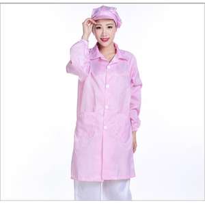 योंगसिंग पॉलिएस्टर लैबकोट एड सुरक्षा कपड़े साफ कमरे एंटीस्टैटिक कोट एंटी स्थिर स्मॉक प्रवाहकीय फाइबर क्लीनरूम ईड स्मॉक - Product Image 5