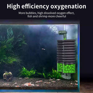 Filtre double éponge biochimique pour aquarium, filtre biologique silencieux pour aquarium avec médias biologiques pour l'élevage des crevettes - Product Image 6
