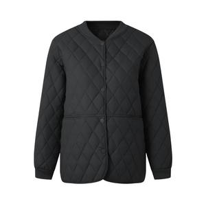 Chaqueta de Invierno Versátil para Mujer, Abrigo Acolchado con Cuello Alto y Bolsillos, Estilo de Oficina a Fin de Semana - Product Image 1