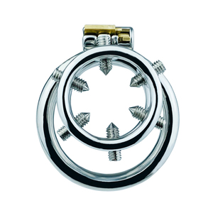 Gratis Custom Box - Round <span class=keywords><strong>Curve</strong></span> Mannen Mannelijke Penis Lock <span class=keywords><strong>Cock</strong></span> <span class=keywords><strong>Ring</strong></span> Vastgeschroefd Kuisheidsapparaat Massage Fixatie Rvs Bdsm Speelgoed - Product Image 5