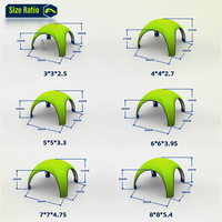 Tente de réception gonflable portable Airvon 360 °   Marquage de haute durabilité pour les expositions mobiles et les roadshows