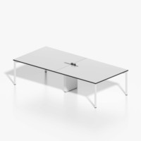 Table de conférence extensible en bois MFC moderne LIWEI, écologique, mobilier de bureau, taille personnalisée, hôtel, école, 4 à 8 places