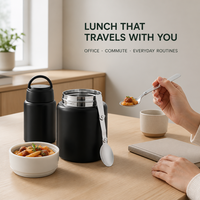 Thermos isotherme anti-fuite personnalisé en acier inoxydable de qualité 304, non toxique, de qualité alimentaire, boîte à lunch quotidienne, boîte de voyage, boîte à dîner pour aliments chauds