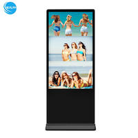 Kiosque numérique interactif d'intérieur 32-75 pouces avec écran tactile, lecteur publicitaire LCD, support au sol OEM pour ascenseurs et magasins de détail