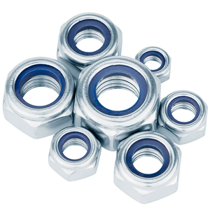 Écrou <span class=keywords><strong>autobloquant</strong></span> en acier au carbone zingué à insert nylon hexagonal, écrou fin <span class=keywords><strong>autobloquant</strong></span> Nylock <span class=keywords><strong>M2</strong></span> <span class=keywords><strong>M2</strong></span>.5 M3 M4 M5 M12 M14 M16 - Product Image 1