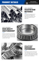 Roulement à rouleaux coniques de haute précision en acier chromé automobile 45.25x73.43x19.56mm Lm102949 / Lm102910 pour transmission de puissance