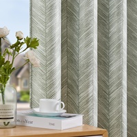 Rideaux occultants à motif chevrons, taille personnalisable, fabrication OEM/ODM, certifiés OEKO-TEX et GRS