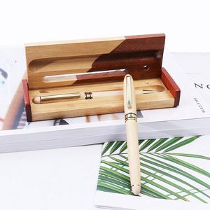 High Quality Custom Custom Logo Engraved Wooden Pen Set Box Ballpoint Pens Personalized Design <b>Gift</b> Business Writing - Product Image 2