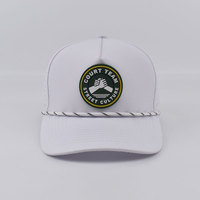 Casquette 5 panneaux personnalisée OEM, broderie laser, casquettes de sport, perforée, unique, casquette de golf 5 panneaux à visière incurvée