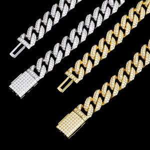 Factory wholesale S925 Silver Full Inlaid Moissanite Double Row Arc Cuban <b>Bracelet</b> Full Diamond chilled Jewelry VVS Chain Gift - Product Image 2