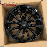 Jantes en alliage d'aluminium entièrement peintes en noir brillant IronHoof 22x9 et 24x10 pouces PCD 6*139.7 pour voitures particulières Escalade