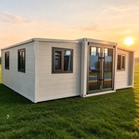 Maison conteneur modulaire pliable Shinestone de style moderne à double aile, extensible, avec finition personnalisée
